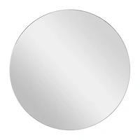 White Contemporary Wall Mirror, 24" x 1" x 24"