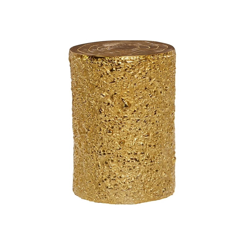 17" Gold Textured Contemporary Stool