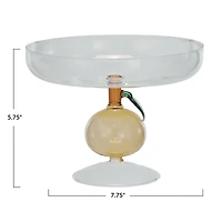 Hello Honey® 7.75" Citrus Charm Glass Food Pedestal