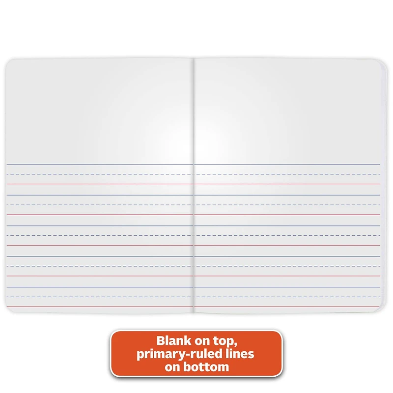 Mead® Half Page Ruled Primary Journal, 6 Pack of 100