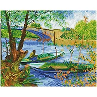 Diamond Dotz® Fishing in Spring (Van Gogh) Diamond Painting Kit