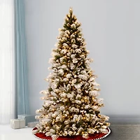 7.5ft. Pre-Lit Snowy Westwood Pine Artificial Christmas Tree, Clear Lights