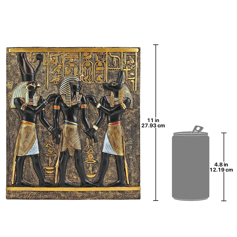 Design Toscano 11" Rameses I Between Horus & Anubis Egyptian Wall Frieze