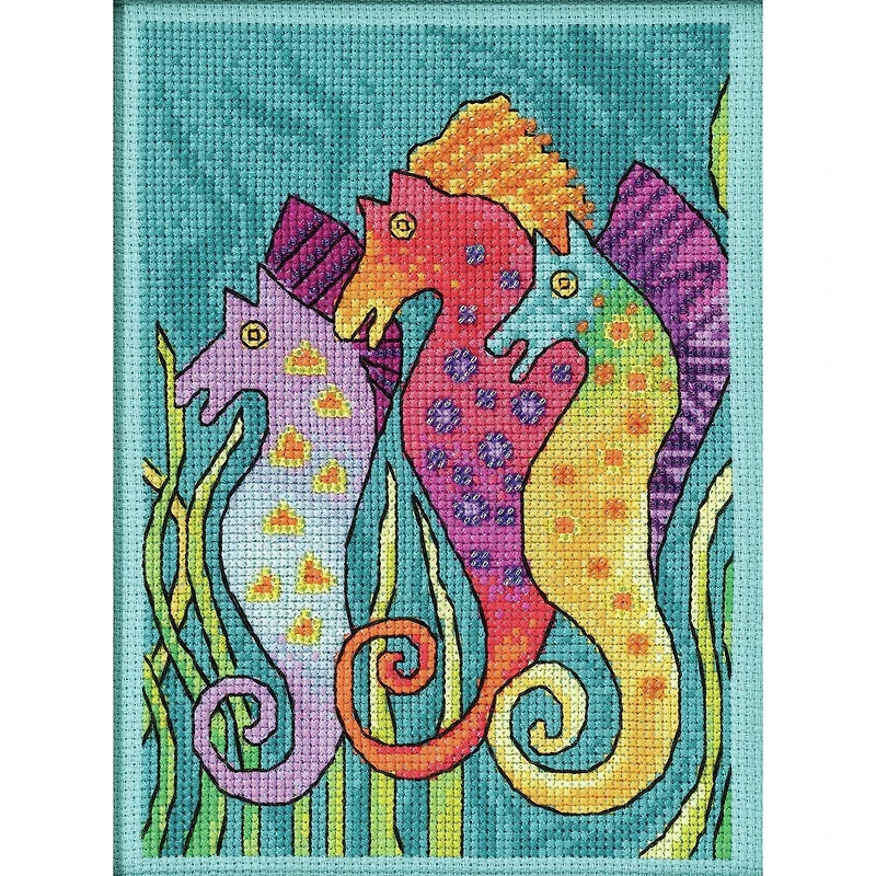 Mill Hill® Laurel Burch™ Sea Horses Beaded Counted Cross Stitch Kit