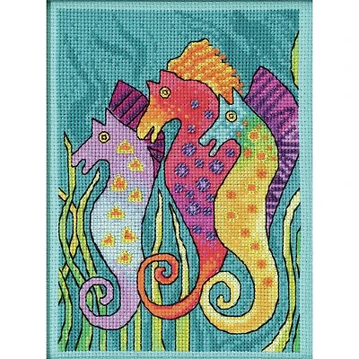 Mill Hill® Laurel Burch™ Sea Horses Beaded Counted Cross Stitch Kit