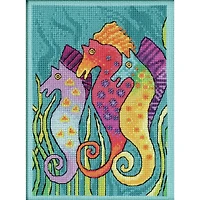 Mill Hill® Laurel Burch™ Sea Horses Beaded Counted Cross Stitch Kit