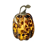 Glitzhome® Amber Dots Glass Pumpkin