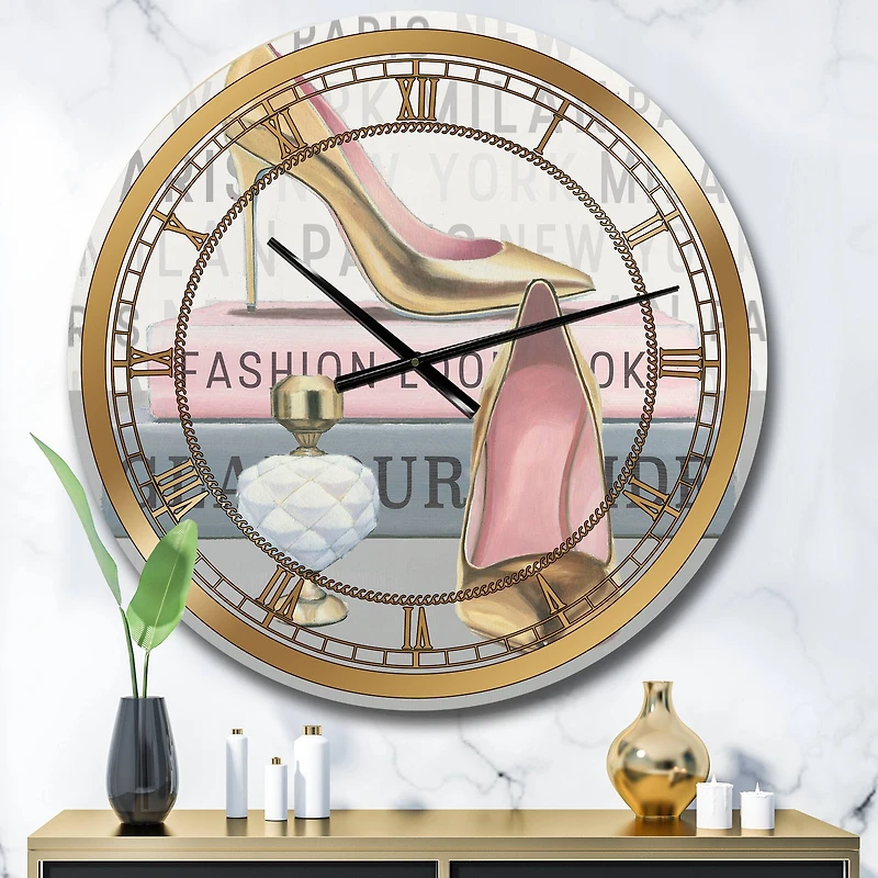 Designart Fashion High Heels III Glam Wall Clock