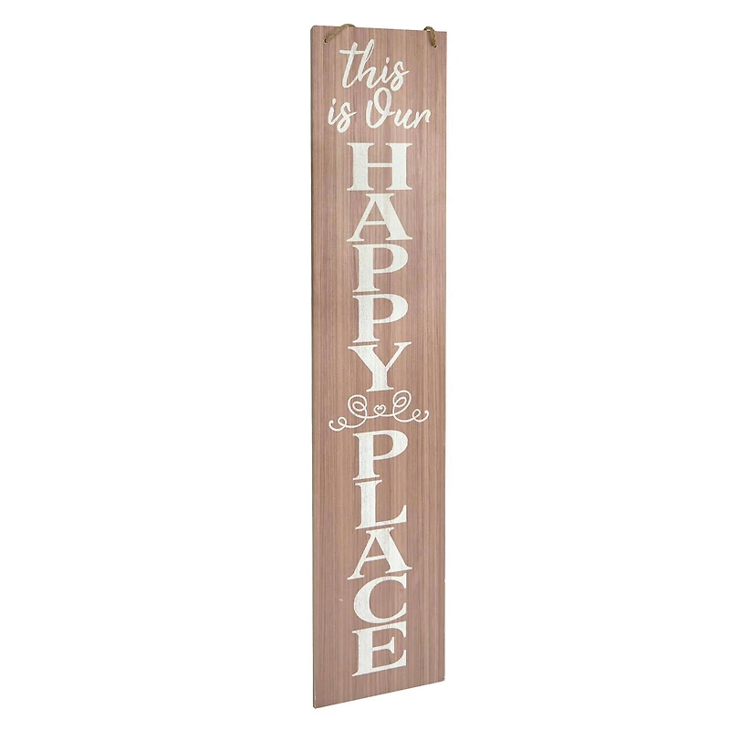 American Art Décor™ 47.25" Happy Place Nut House Double-Sided Hanging & Leaning Wall Sign
