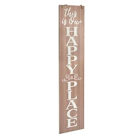 American Art Décor™ 47.25" Happy Place Nut House Double-Sided Hanging & Leaning Wall Sign
