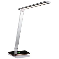 OttLite 22" White Entice LED Desk Lamp with Wireless Charging