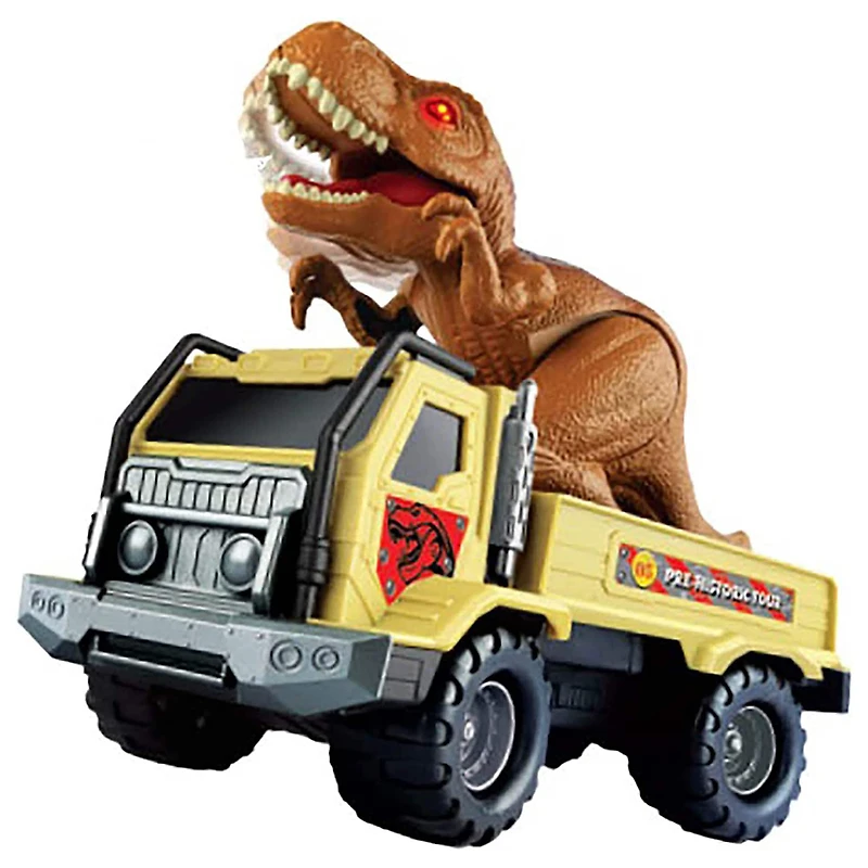 Red Box Toy Light & Sounds 7" Pre-Historic Times: T-REX Transporter