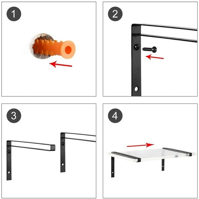 NEX™ White Wall Mounted Floating Shelf Set