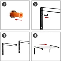 NEX™ White Wall Mounted Floating Shelf Set