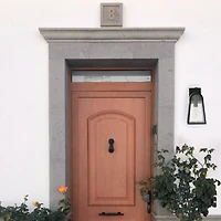 Hello Honey® Robert Stevenson Lighting Revere 14" Textured Black Metal & Seedy Glass Outdoor Light