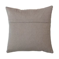 Hello Honey® 18" Cream Pumpkin & Chambray Square Cotton Slub Tufted Pillow