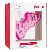 Hallmark 4.5" Barbie™ Logo Blown Glass Ornament