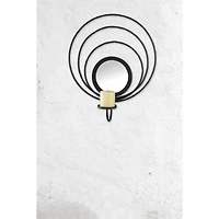 21" Circle Mirror Candle Wall Sconce