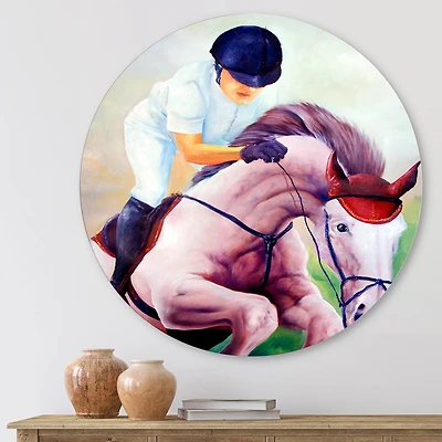 Designart - Jockey On Galoping Horse