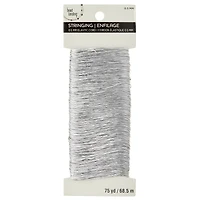 0.5mm Silver Elastic Cord by Bead Landing™ 