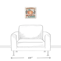 Thankful Grateful Blessed Check 12" x 12" Canvas Wall Art