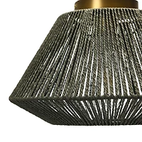 Hello Honey® 14" Gray Flush Mount Ceiling Light with Woven Paper Rope Shade