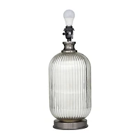 Grey Glass Modern Accent Lamp, 16" x 16" x 27"