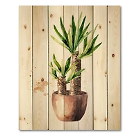 Designart - Yucca Tree In The Ceramic Flower Pot
