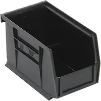 Quantum Storage Systems® Black 7.375" x 4.125" x 3" ULTRA Stack & Hang Bins, 24ct.