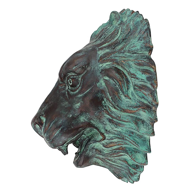 Design Toscano Bronze Florentine Lion Head Fountain Wall Sculpture