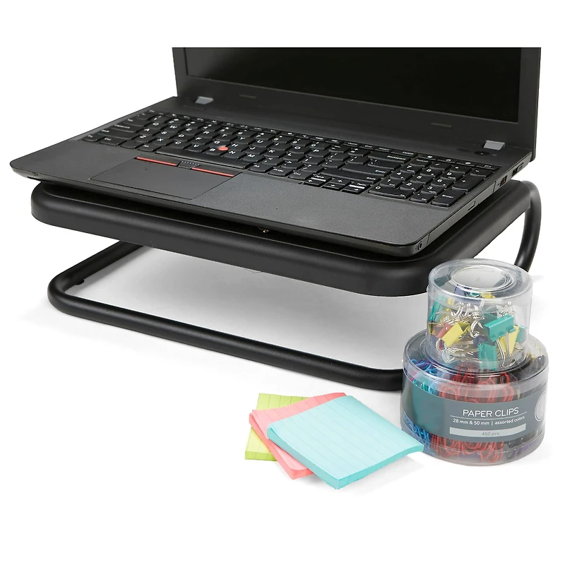 Mind Reader Black Metal Monitor Stand Riser