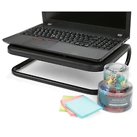 Mind Reader Black Metal Monitor Stand Riser