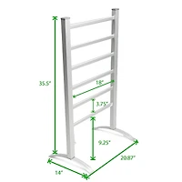 Mind Reader Silver Portable Electric Heated Clothing & Towel Stand Warmer