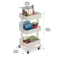 Lexington 3-Tier Rolling Cart by Simply Tidy