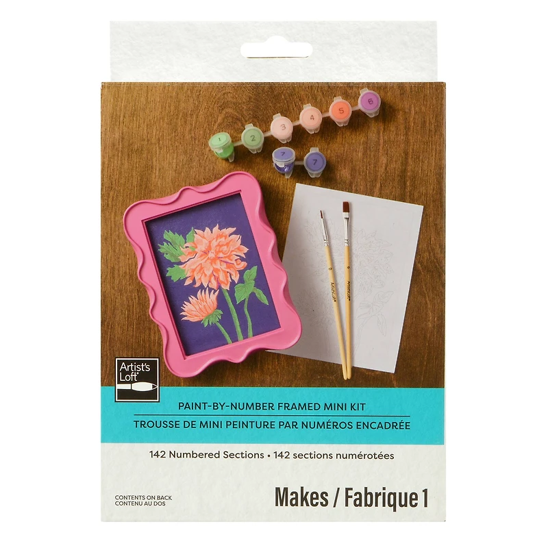 Pink Flower Paint-by-Number Framed Mini Kit by Artist's Loft®