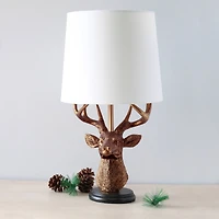 Simple Designs™ 17" Copper Deer Antler Table Lamp with White Shade