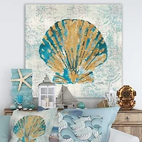 Designart - Coastal Pastel seashells I