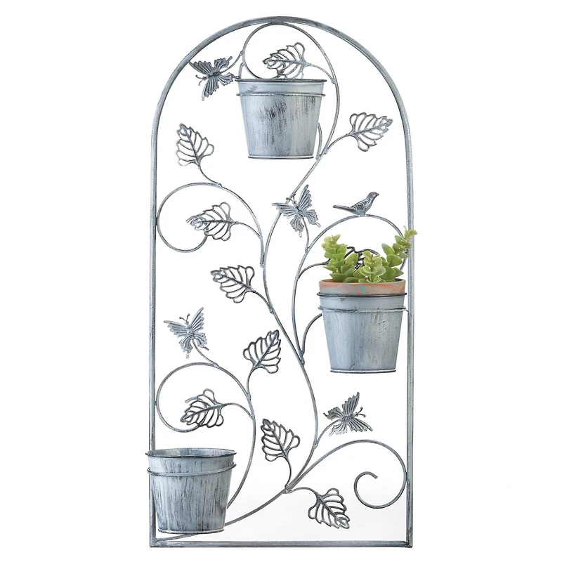 26.5'' Butterfly Trellis with Flower Pots