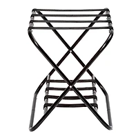 Honey Can Do Black 2-Tier KD Luggage Rack