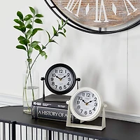 8" Round Metal Modern Clock Set