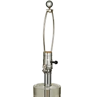 White Marble Slender Stand Table Lamp with Drum Shade 15" x 15" x 29"