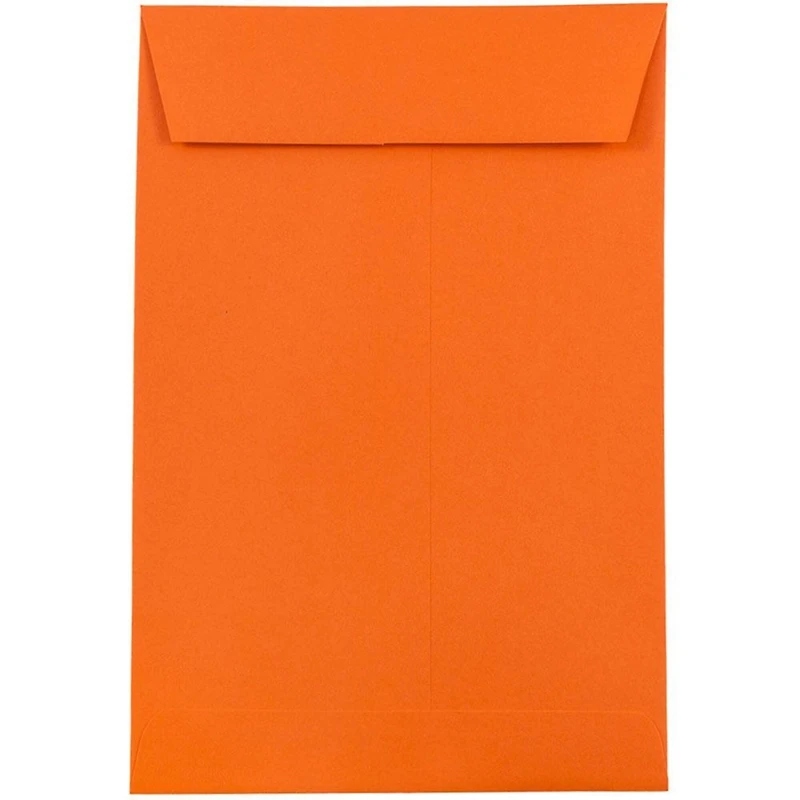 JAM Paper 6" x 9" Orange Recycled Open End Envelopes