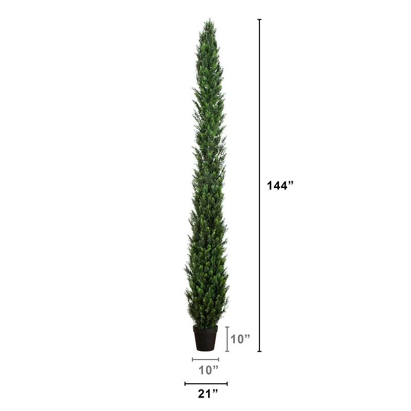 12ft. UV Resistant Artificial Cedar Pine Tree (Indoor/Outdoor)