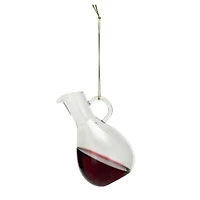 Hello Honey® 4" Red Wine Decanter Glass Ornament