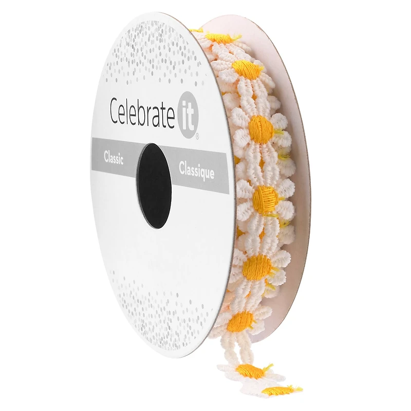 5/8" x 3yd. Yellow Daisy Ribbon by Celebrate It® Classic