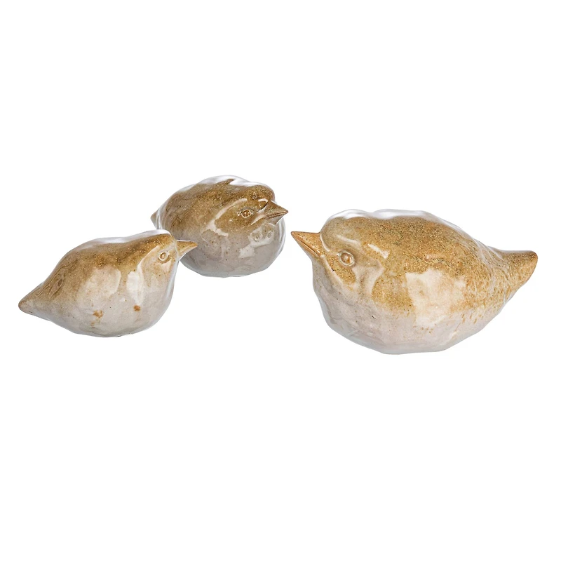Hello Honey® Tan Ceramic Bird Figurine Set