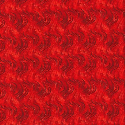 Fabric Traditions Red Brush Waves Blender Cotton Fabric