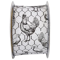 Reliant 2.5'' x 10yd. Wired Rooster Ribbon