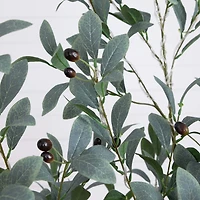 5ft. Pre-Lit Artificial Fruiting Olive Tree with Warm White LED Lights