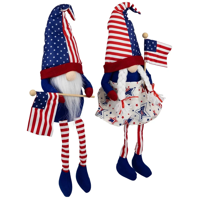 21" Stars & Stripes Patriotic Gnome Set